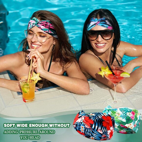 20 Pcs Boho Headbands Women Floral Vintage Wide Stretchy Hair Wraps - Picture 3 of 7